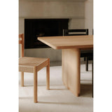 Round Off Wood Small Rectangular Dining Table Dining Tables LOOMLAN By Moe's Home