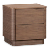 Round Off Wood Tall Nightstand Nightstands LOOMLAN By Moe's Home