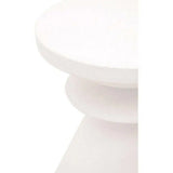 Round Pawn Accent Table Ivory Concrete Outdoor Side Tables LOOMLAN By Essentials For Living