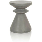 Round Pawn Accent Table Slate Gray Concrete Outdoor Side Tables LOOMLAN By Essentials For Living