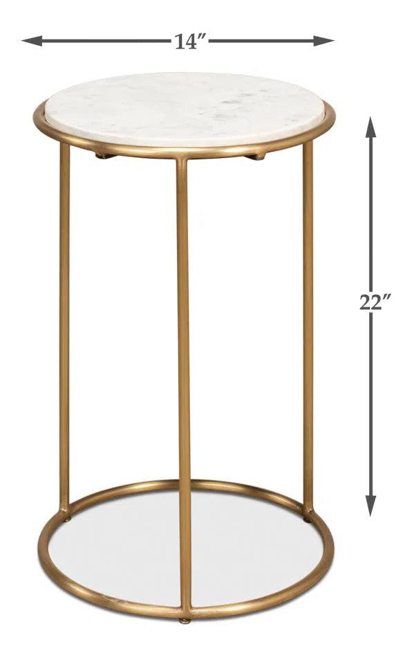 Round Side Table Side Tables LOOMLAN By Sarreid