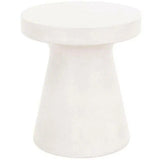 Round Tack Accent Table Ivory Concrete Outdoor Side Tables LOOMLAN By Essentials For Living