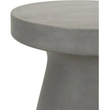 Round Tack Accent Table Slate Gray Concrete Outdoor Side Tables LOOMLAN By Essentials For Living