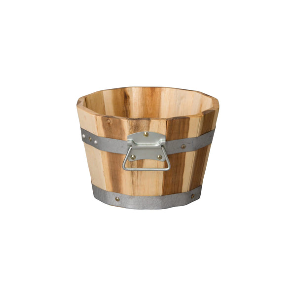 Round Wood Planter Outdoor Planters LOOMLAN By Emissary