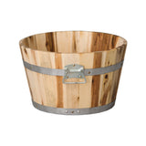 Round Wood Planter Outdoor Planters LOOMLAN By Emissary