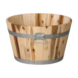 Round Wood Planter Outdoor Planters LOOMLAN By Emissary