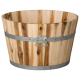 Round Wood Planter Outdoor Planters LOOMLAN By Emissary