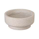 Round Yellow Terrazzo Bowl Planter Outdoor Planters LOOMLAN By Emissary