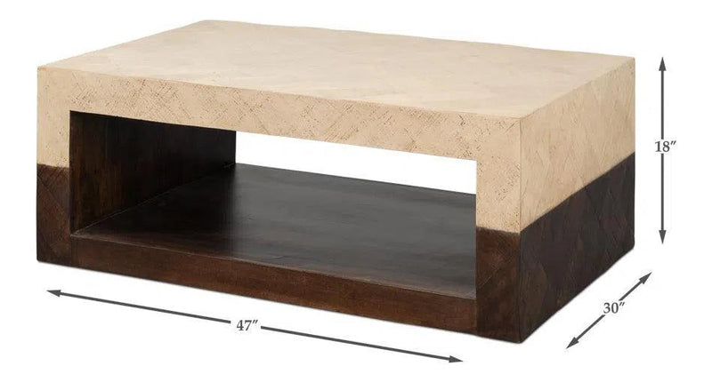 Rowan Mango Wood Brown Rectangular Coffee Table Coffee Tables LOOMLAN By Sarreid