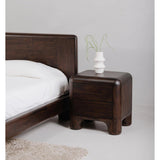 Rowan Wood Dark Brown Kind Bed Beds LOOMLAN By Moe's Home