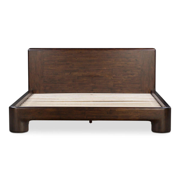 Rowan Wood Dark Brown Kind Bed Beds LOOMLAN By Moe's Home