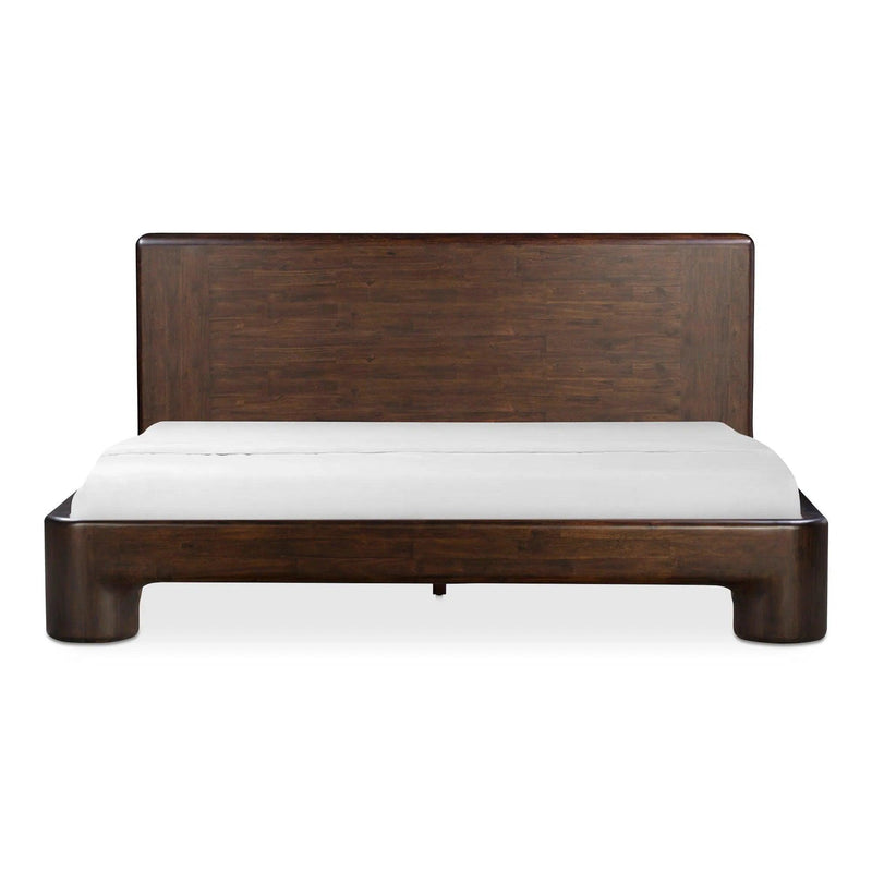 Rowan Wood Dark Brown Kind Bed Beds LOOMLAN By Moe's Home