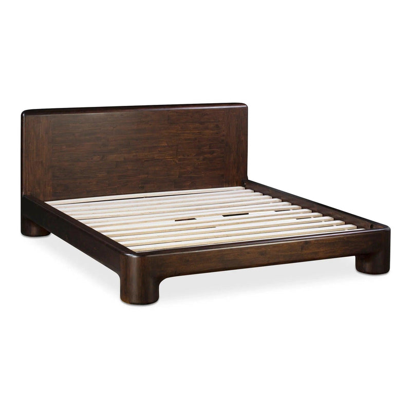 Rowan Wood Dark Brown Kind Bed Beds LOOMLAN By Moe's Home