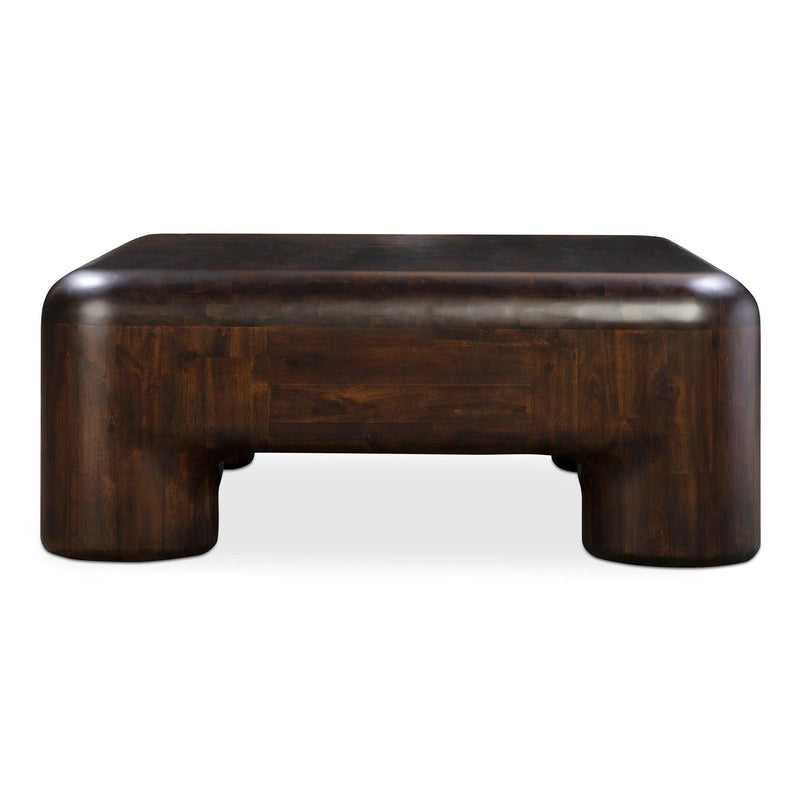 Rowan Wood Dark Brown Rectangular Coffee Table Coffee Tables LOOMLAN By Moe's Home