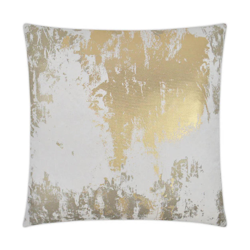 Roxy Gold Throw Pillow With Insert Throw Pillows LOOMLAN By D.V. Kap