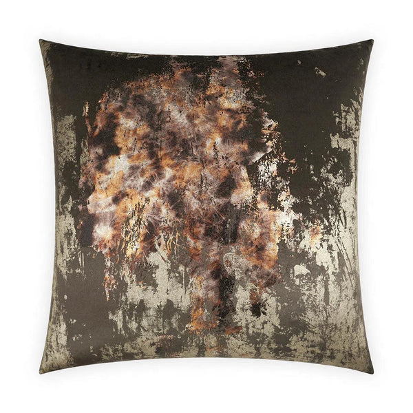 Roxy Mineral Black Throw Pillow With Insert Throw Pillows LOOMLAN By D.V. Kap