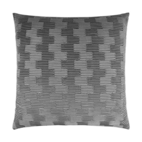 Ruche Slate Grey Throw Pillow With Insert Throw Pillows LOOMLAN By D.V. Kap