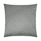 Ruched Up Mist Grey Throw Pillow With Insert Throw Pillows LOOMLAN By D.V. Kap