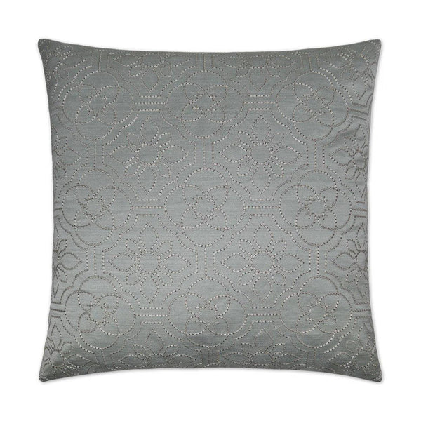 Ruched Up Mist Grey Throw Pillow With Insert Throw Pillows LOOMLAN By D.V. Kap