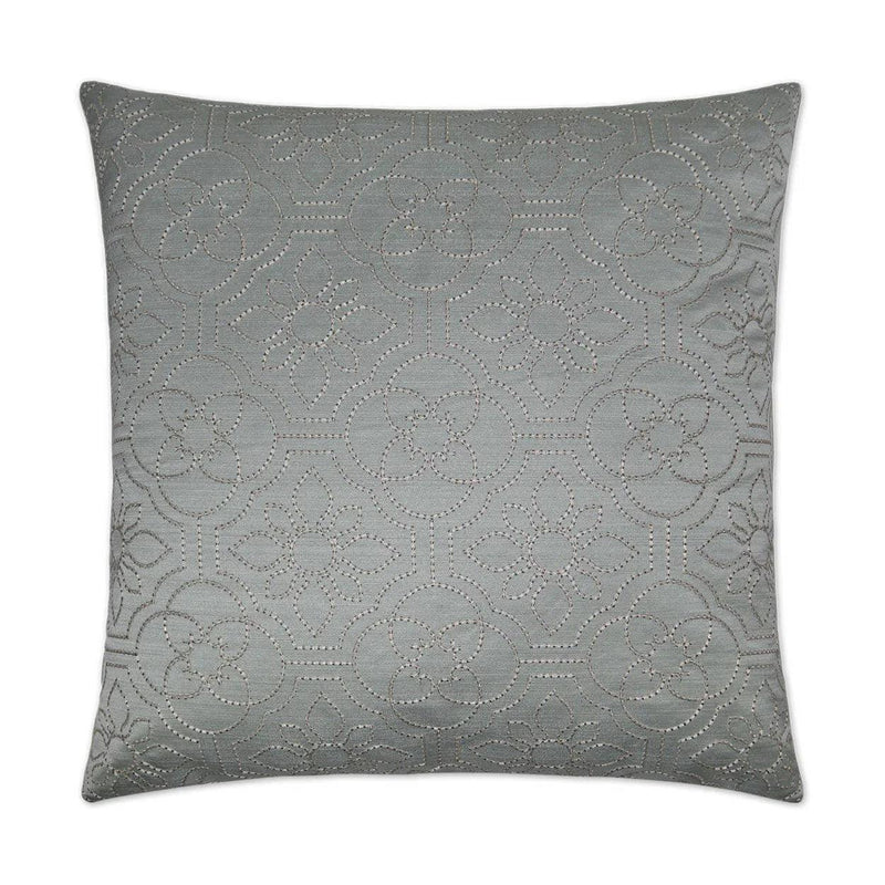 Ruched Up Mist Grey Throw Pillow With Insert Throw Pillows LOOMLAN By D.V. Kap