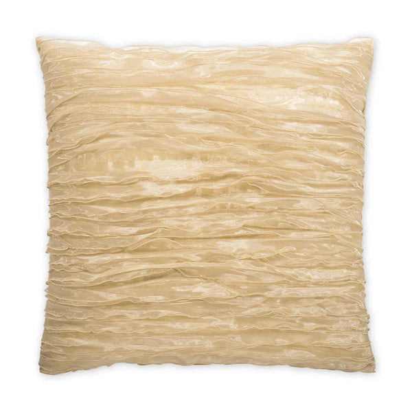 Ruffles Gold Throw Pillow With Insert Throw Pillows LOOMLAN By D.V. Kap