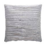 Ruffles Silver Throw Pillow With Insert Throw Pillows LOOMLAN By D.V. Kap