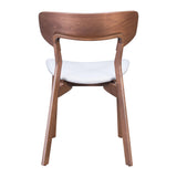 Russell Dining Chair (Set of 2) Walnut & Gray Dining Chairs LOOMLAN By Zuo Modern