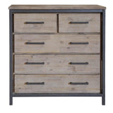 Rustic Brown Industrial Irondale 5 Drawer Chest Chests LOOMLAN By LH Imports