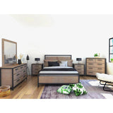 Rustic Brown Industrial Irondale 7 Drawer Dresser Dressers LOOMLAN By LH Imports