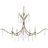 Rustic Gold Faux Rock Crystal Marshallia Small Chandelier Chandeliers LOOMLAN By Currey & Co