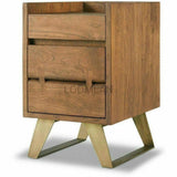 Rustic Live Edge Butterfly Joint 1 Drawer File Cabinet Nightstands LOOMLAN By LOOMLAN