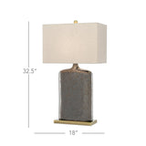 Rustic Metallic Bronze Musing Table Lamp Table Lamps LOOMLAN By Currey & Co