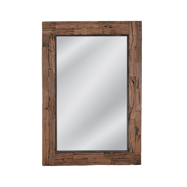 Rustic Wood Brown Vertical Floor MIrror Floor Mirrors LOOMLAN By Bassett Mirror