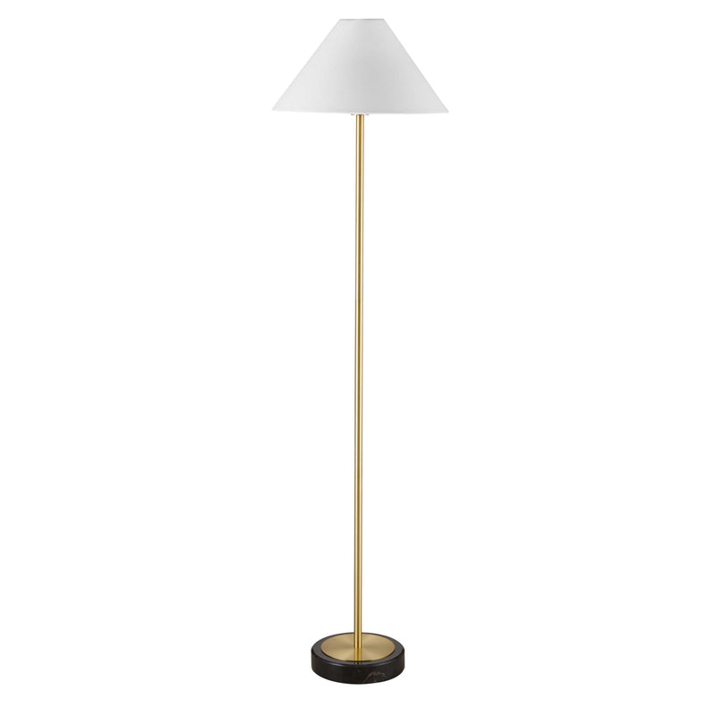 Rutland White Metal Floor Lamp Floor Lamps LOOMLAN By Bassett Mirror