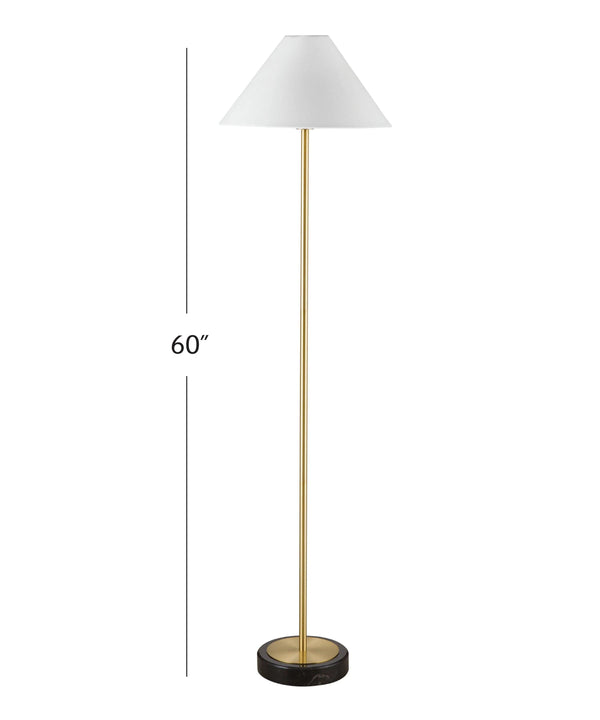 Rutland White Metal Floor Lamp Floor Lamps LOOMLAN By Bassett Mirror