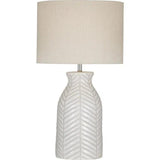 Sabrina Terracotta Cream Table Lamp Table Lamps LOOMLAN By Bassett Mirror