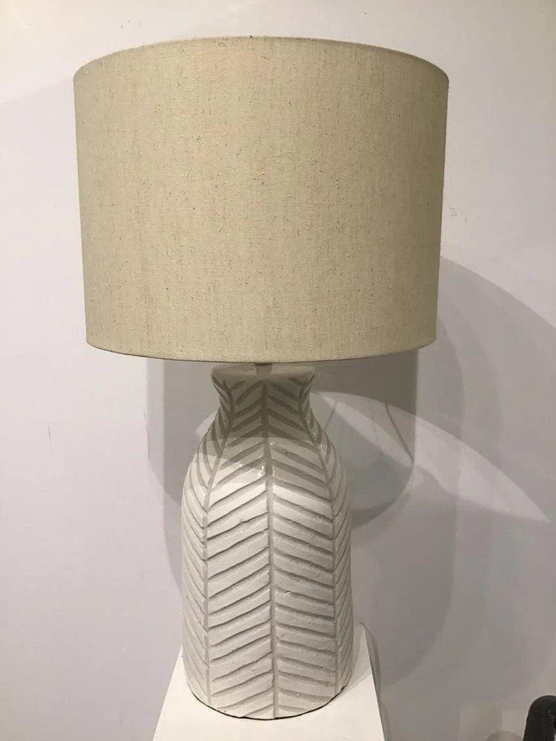 Sabrina Terracotta Cream Table Lamp Table Lamps LOOMLAN By Bassett Mirror