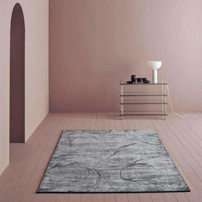 Sachi Silver Grey Brown Multicolor Handmade Wool Rug Area Rugs LOOMLAN By Linie Design