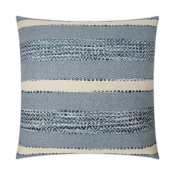 Sacred Valley Baltic Stripes Blue Large Throw Pillow With Insert Throw Pillows LOOMLAN By D.V. Kap