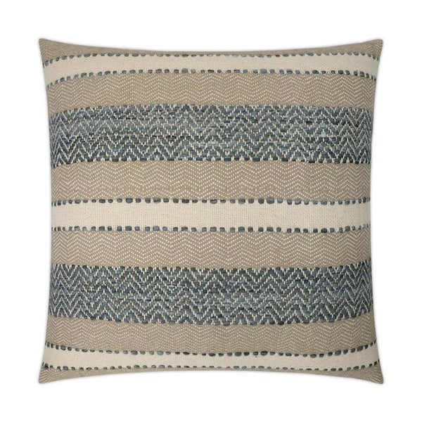 Sacred Valley Stripes Tan Taupe Large Throw Pillow With Insert Throw Pillows LOOMLAN By D.V. Kap