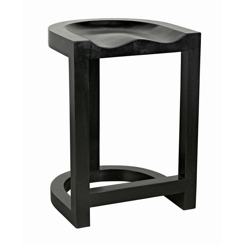 Saddle Wood Black Counter Stool Counter Stools LOOMLAN By Noir