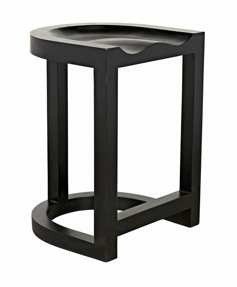 Saddle Wood Black Counter Stool Counter Stools LOOMLAN By Noir