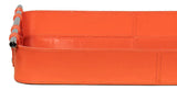 Safari Leather and Steel Orange Tray Trays LOOMLAN By Sarreid