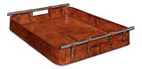 Safari Leather Tray Home Accessories Trays LOOMLAN By Sarreid