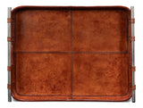 Safari Leather Tray Home Accessories Trays LOOMLAN By Sarreid