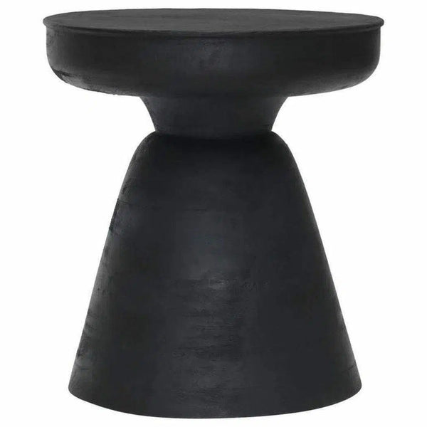 Sage Table Stool Matte Black Side Tables LOOMLAN By Zuo Modern