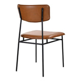 Sailor Leather Upholstered Armless Dining Chair