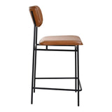 Sailor Top Grain Brown Leather Counter Stool Counter Stools LOOMLAN By Moe's Home