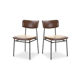 Sailor Leather Upholstered Armless Dining Chair (Set Of 2)