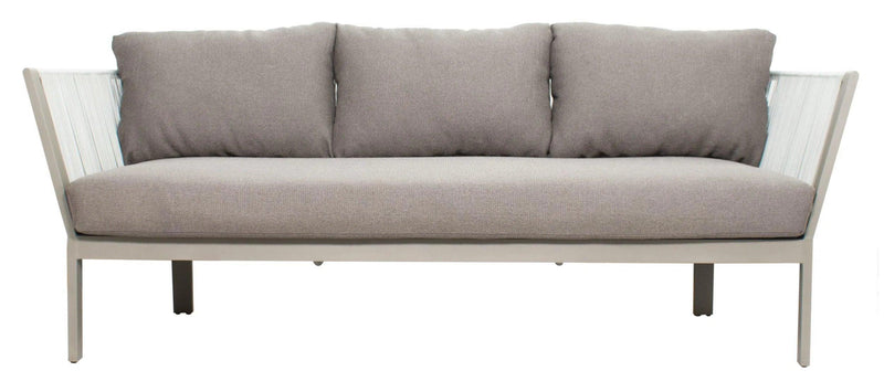 Saint Helena 3 Seat Sofa - Light Gray Outdoor Outdoor Sofas & Loveseats LOOMLAN By Seasonal Living